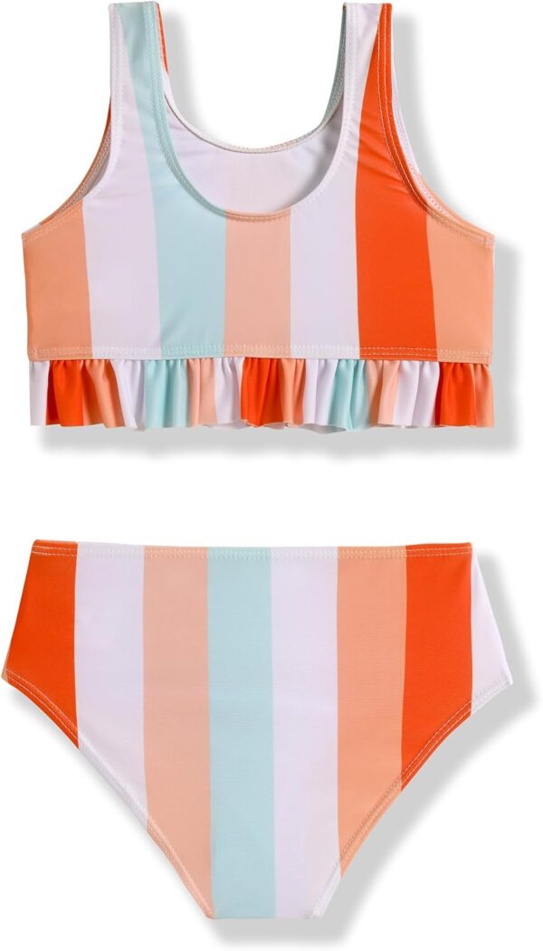 Girls Bikini Beach Swimwear 2 Piece Swimsuits Floral Printing Bathing Suits for 4-15 Years