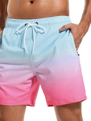 Men's Swim Trunks Quick Dry Beach Shorts with Pockets